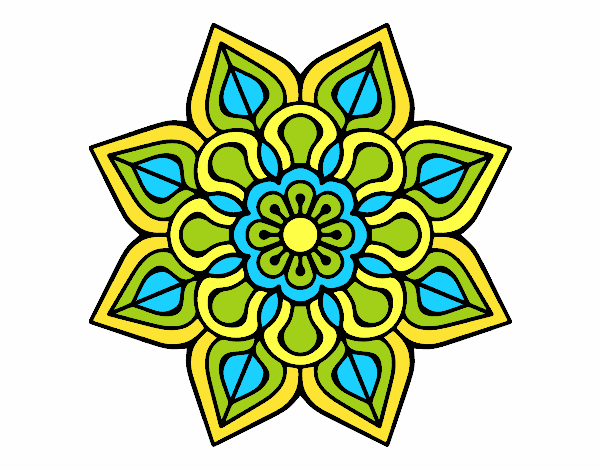 Mandala de flor sencilla