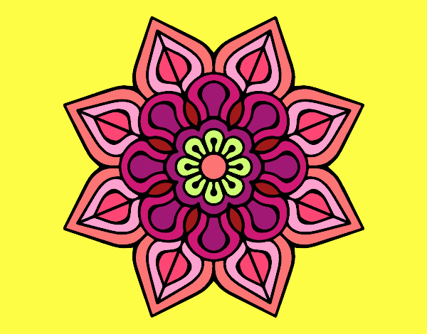 Mandala de flor sencilla