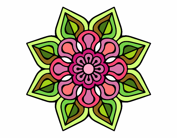 Mandala de flor sencilla