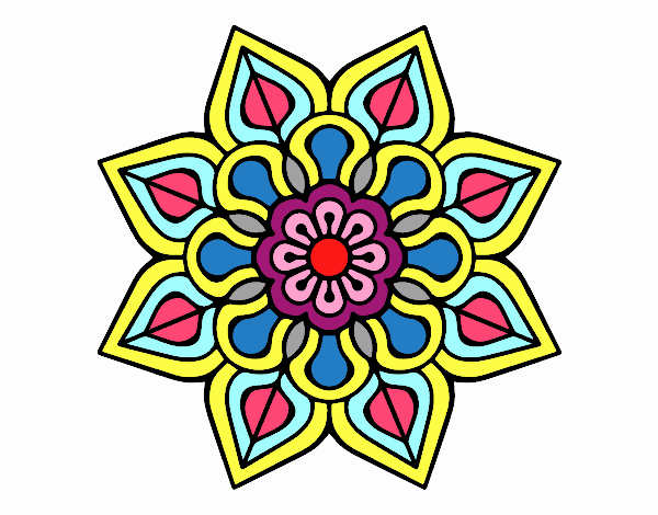 Mandala de flor sencilla