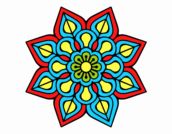 Mandala de flor sencilla