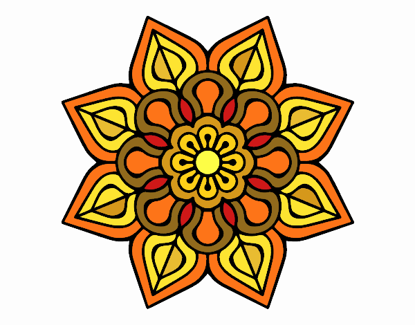 Mandala de flor sencilla