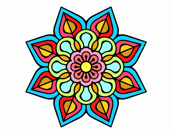 Mandala de flor sencilla