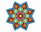 Mandala de flor sencilla