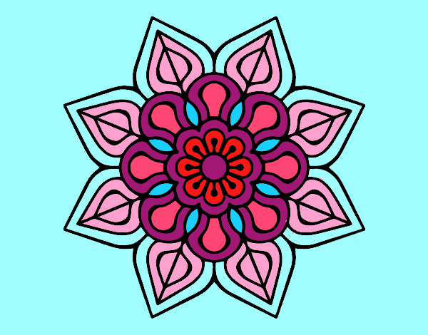 Mandala de flor sencilla