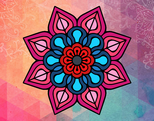 Mandala de flor sencilla