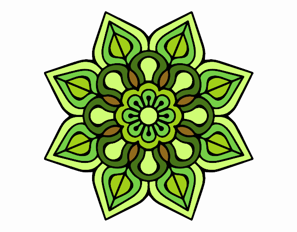 Mandala de flor sencilla