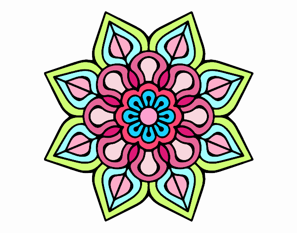 Mandala de flor sencilla