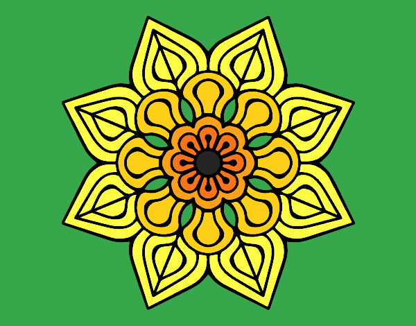 Mandala de flor sencilla