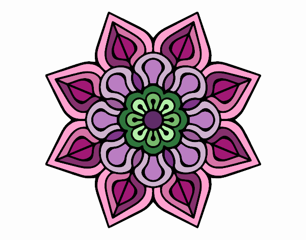 Mandala de flor sencilla