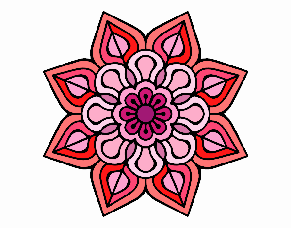 Mandala de flor sencilla