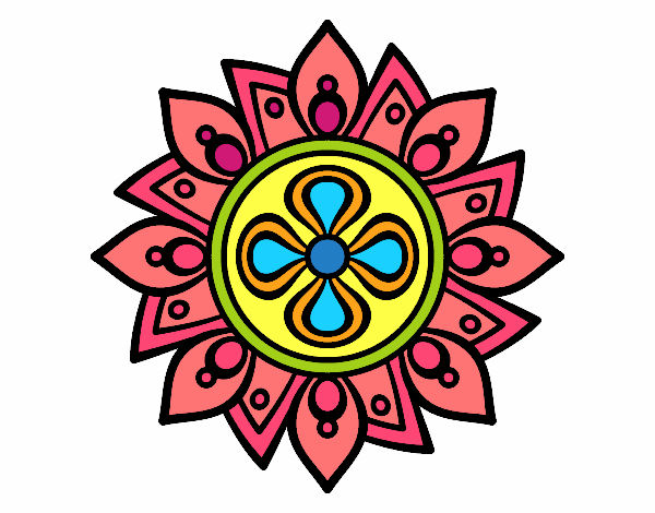 Mandala flor sencilla