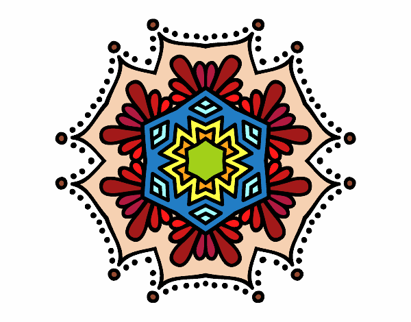 Mandala flor simétrica