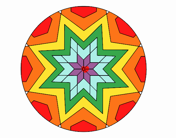 Mandala mosaico estrella