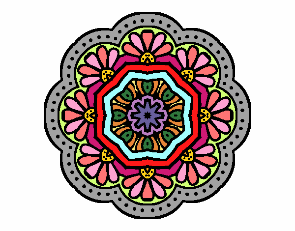 Mandala mosaico modernista