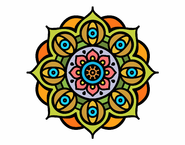 Mandala ojos abiertos