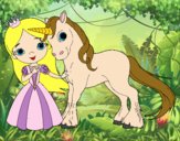 Princesa y unicornio