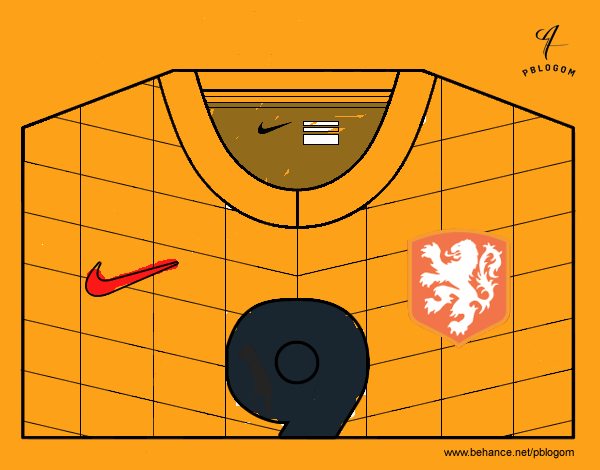 Camiseta del mundial de fútbol 2014 de Holanda