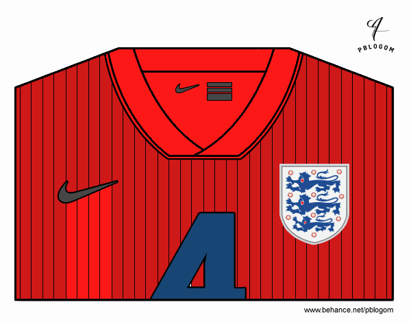 Camiseta del mundial de fútbol 2014 de Inglaterra