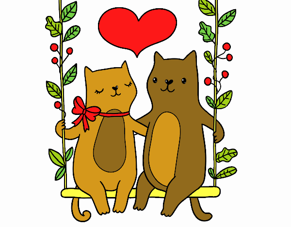 Gatitos enamorados