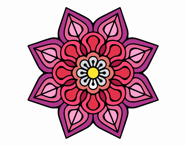 Mandala de flor sencilla