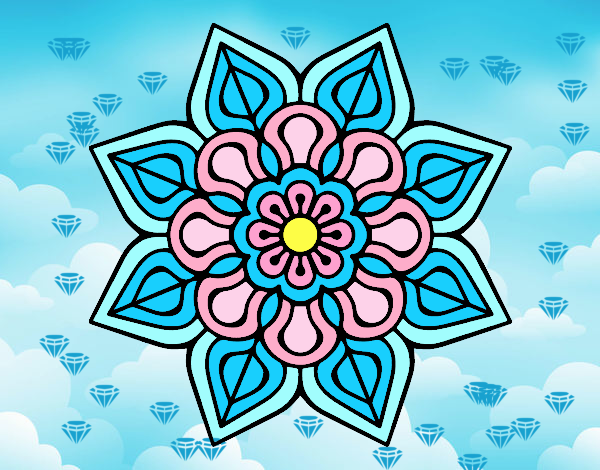 Mandala de flor sencilla