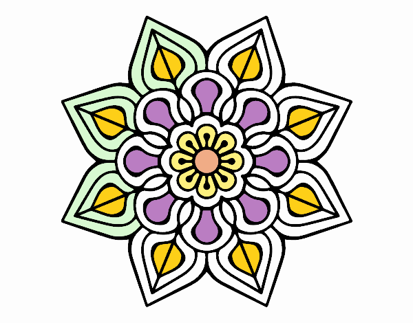 Mandala de flor sencilla