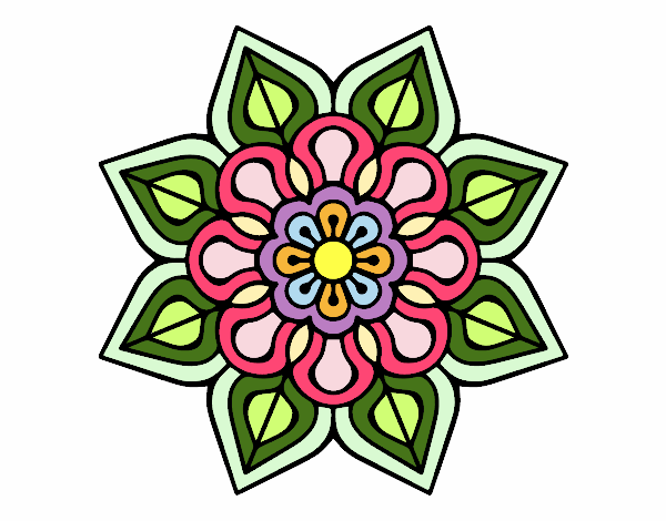 Mandala de flor sencilla