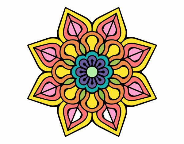 Mandala de flor sencilla