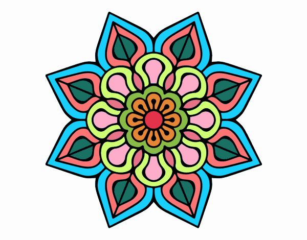 Mandala de flor sencilla