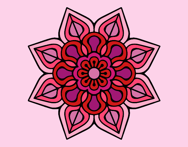 Mandala de flor sencilla