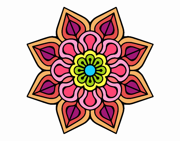 Mandala de flor sencilla