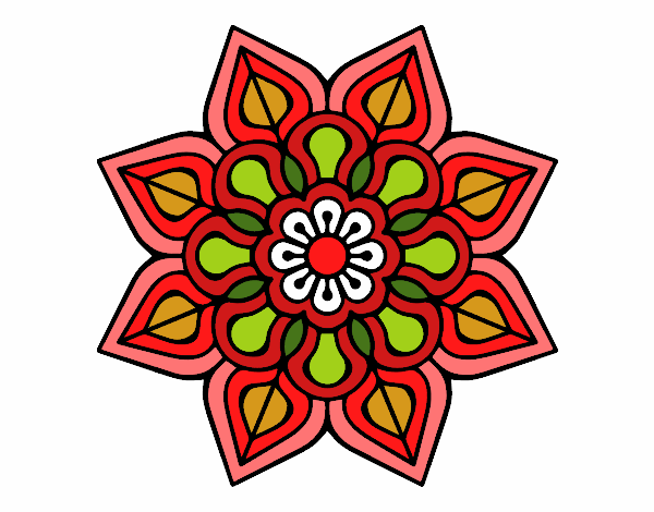 Mandala de flor sencilla