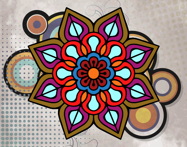 Mandala de flor sencilla