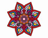 Mandala de flor sencilla