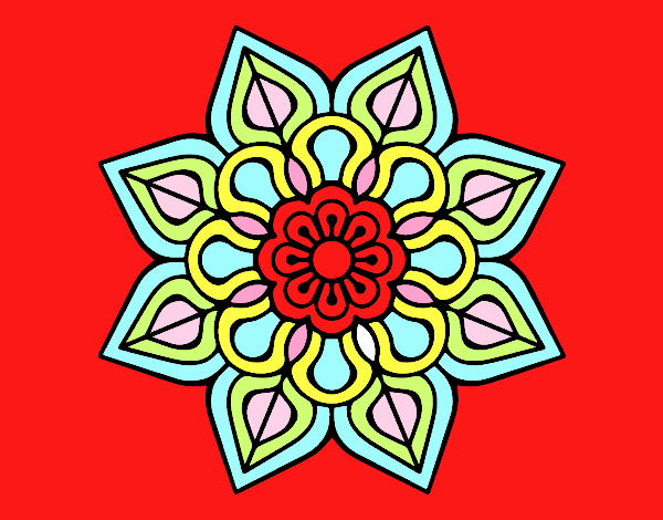 Mandala de flor sencilla