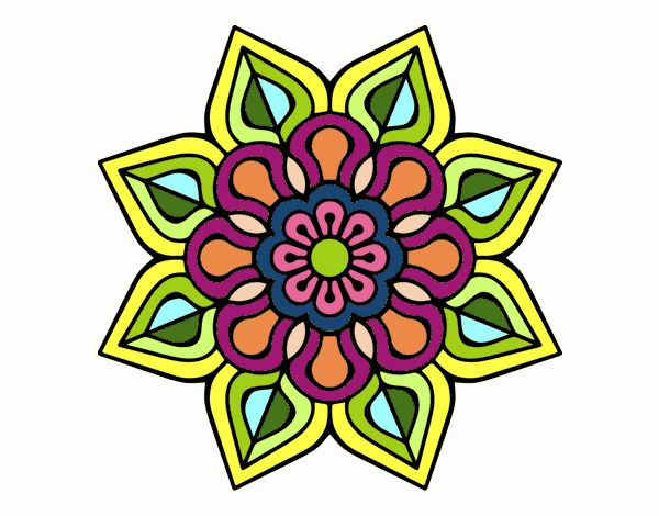 Mandala de flor sencilla