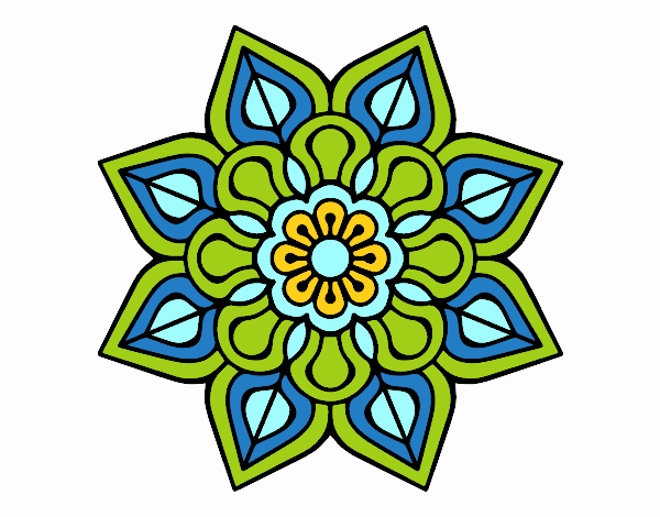 Mandala de flor sencilla