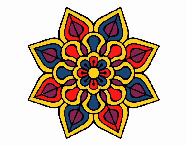 Mandala de flor sencilla