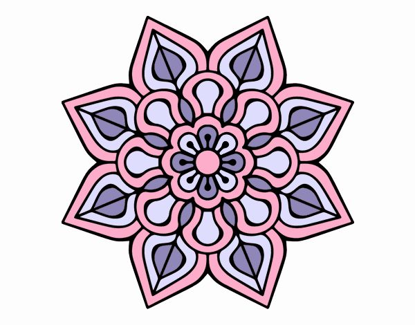 Mandala de flor sencilla