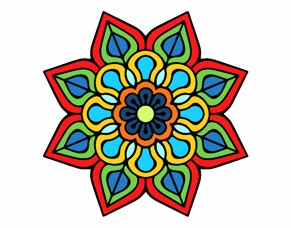 Mandala de flor sencilla