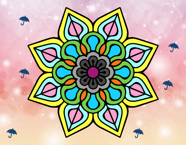 Mandala de flor sencilla