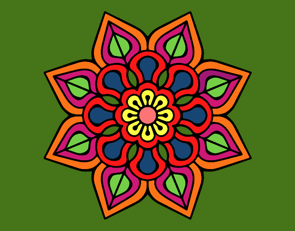 Mandala de flor sencilla