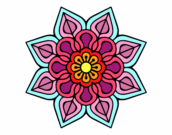 Mandala de flor sencilla