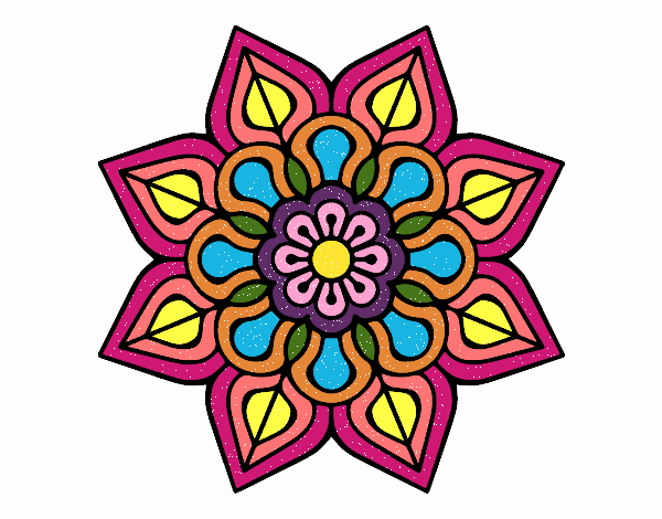 Mandala de flor sencilla