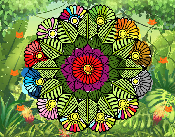 Mandala jardín vegetal