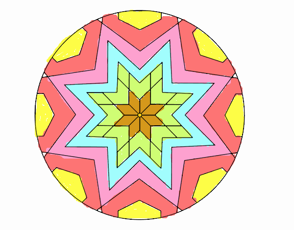 Mandala mosaico estrella