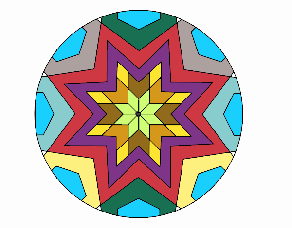 Mandala mosaico estrella