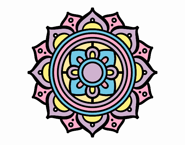 Mandala mosaico griego