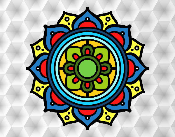 Mandala mosaico griego